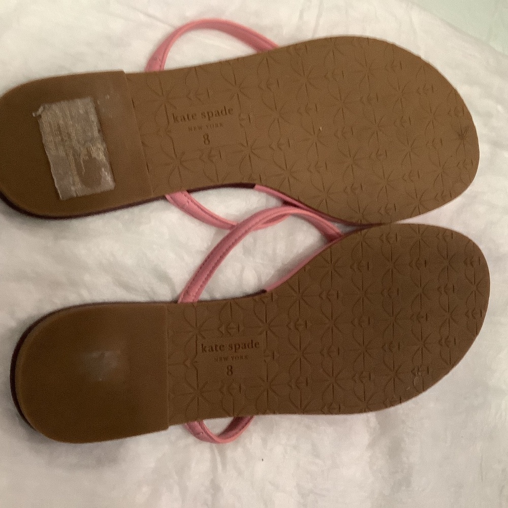 EUC Kate Spade flip flops pink size 8 thongs - Picture 4 of 7
